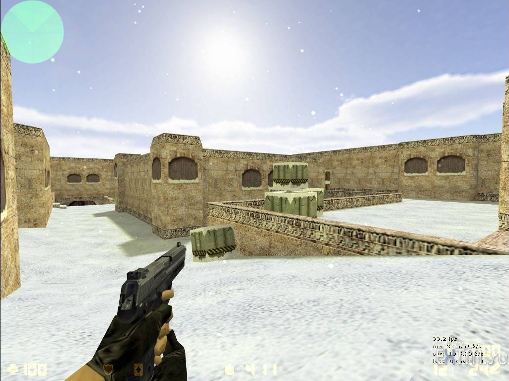 de_dust2_2x2_snow для CS1.6