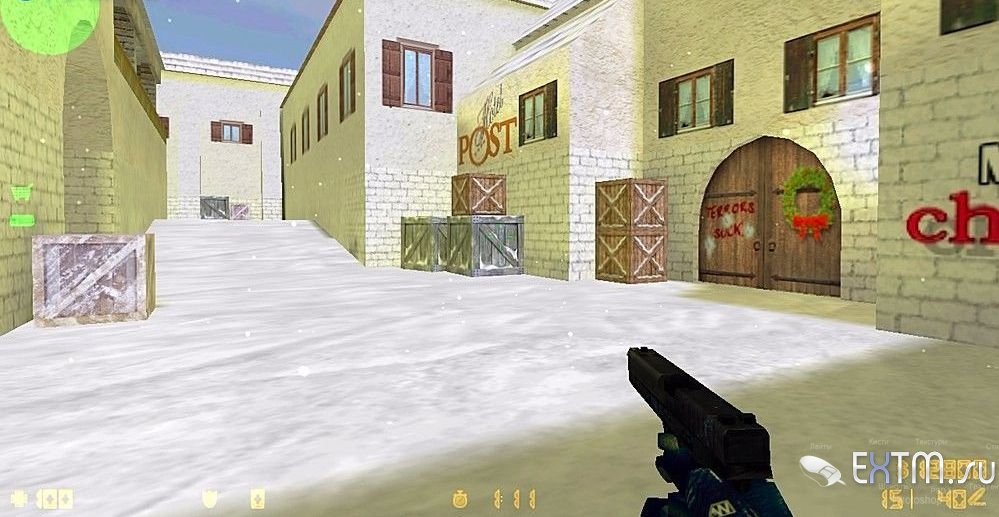 Карта De_Inferno_Snow для CS1.6