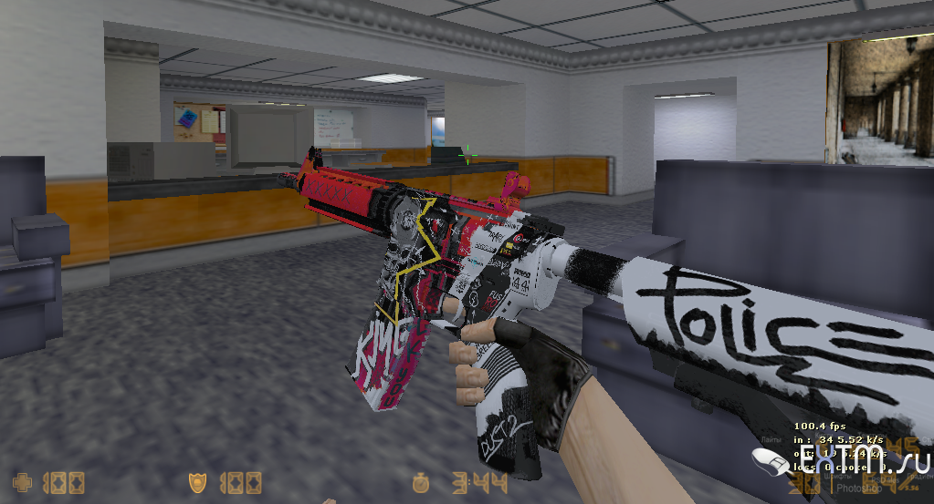 Модель оружия M4A4 WildStyle HD для CS 1.6