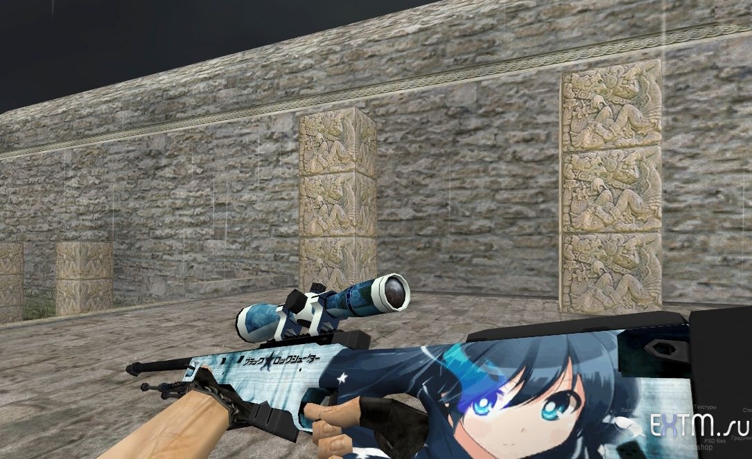 Модель оружия HD AWP «Black Rock» для CS 1.6