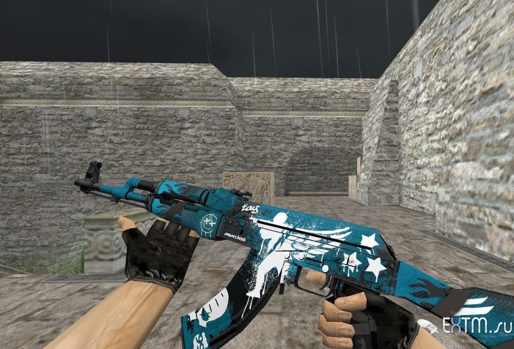 Модель оружия AK-47 HD "Graphics Light" для CS 1.6